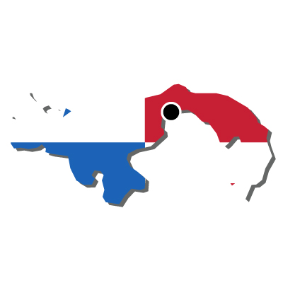 パナマ共和国無料フリーイラスト｜首都・国旗付